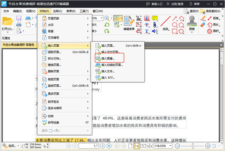 迅捷PDF编辑器使用步骤二-③