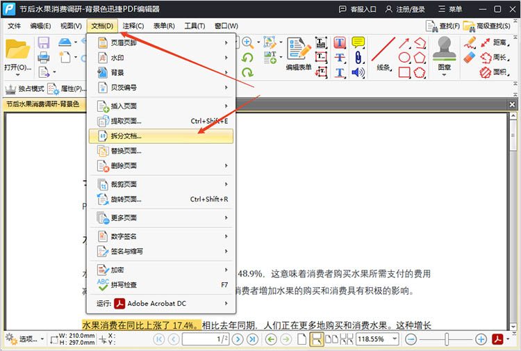 迅捷PDF编辑器使用步骤二