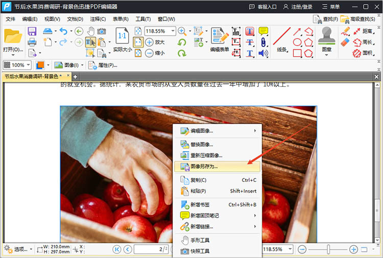使用迅捷PDF编辑器步骤二